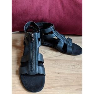 Black Gladiator Sandals (size 10)